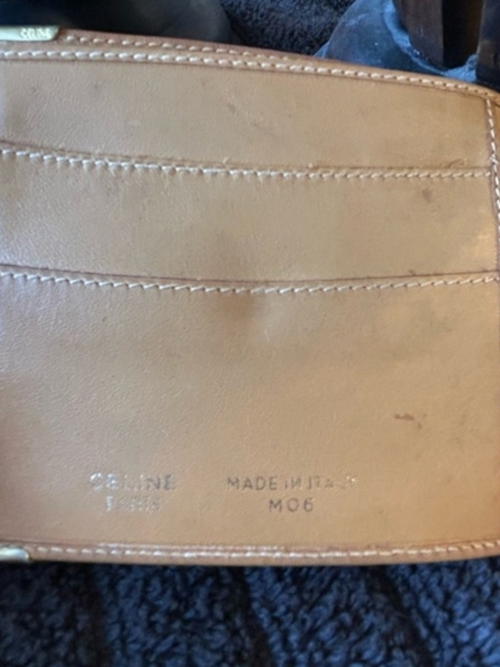 Celine Triomphe Pattern Bifold Wallet in Brown - Picture 6 of 7